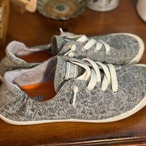 BOBS GREY MEMORY FOAM SHOES